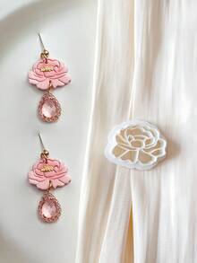 Jewelry Making Kit Peony Daisy Tulip Polymer Clay Cutters Set Heart & Book Shapes Molds For DIY Statement Earrings & Handmade Craft Tool - Sweet Clay Garden - View 11