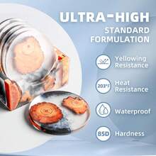 【自流平树脂】双组分环氧树脂入门套装，每套8/16液盎司，自流平，无气泡，不泛黄，1:1简易混合比例，适用于艺术、工艺品、珠宝制作、河流桌、DIY项目 - A - 查看 6