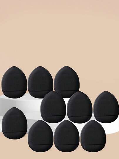 YZIMENG 10pcs Black Magic Finger Mini Makeup Sponges, Mini Makeup Blender Sponges Soft Beauty Makeup Tools Brand Cosmetics For Women & Girls, Ideal Y2K Fashion Elegant Gift For Birthday, Valentine's Day, Carnival, Party, Best Color, Gift For Her, Christmas, Travel Essentials