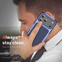 Military Industry Anti-Fall Military-Grade Anti-Drop Luxury Full-Coverage Phone Case, Suitable For IPhone 17 Pro Max, 17 Pro, 16, 15, 14 Plus, 13, 12, 11 Pro Max Plus, 17 Air, 2-In-1 Shock-Proof Protective Case - Light Purple + Royal Blue - View 4