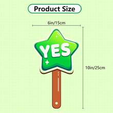 hoojojo 2/6个星形“是/否”手持投票牌，双面图案，教师课堂互动游戏道具 - 彩色 - 查看 7