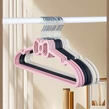 10pcs Pink Butterfly Shaped Plastic Hangers, Creative Student Dorm Clothes Drying Rack, Cute Non-Slip Clothing Hanger - Multicolor - View 9