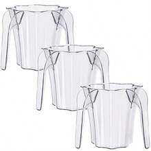 YBM HOME Plastic Star Shaped Wash Cup with Dual Handle - Clear BA454 Pack of 3 - Transparente - Ver 4