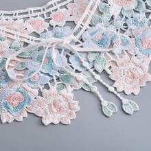 1pc Colorful Floral Detachable Collar, Tie-Up Neck Scarf, Countryside Style For Spring/Summer - Multicolor - View 8