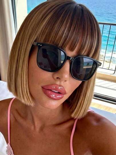 1 Cặp kính nữ bằng nhựa màu trơn, kiểu dáng cổ điển, hình vuông, họa tiết da báo, phong cách Bohemian, giúp thon gọn khuôn mặt, thời trang đường phố, thời trang dự tiệc.