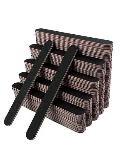 100/180 Double-Sided Reusable Wooden Nail Files, 1/3/5/10/20 Pcs, Suitable For Natural Nails And Nail Care, Home And Salon Use, Nail Art Tools, Back To School Nail Supplies