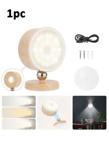 LED Double-Sided Touch Control Wall Lamp, 3 Lighting Modes: White, Warm, Neutral, Suitable For Room, Living Room, Hallway, Corridor, Office, Study, Bedside Nightlight, Wall Lamp & Table Lamp 2-In-1 - Touch Lights - View 12