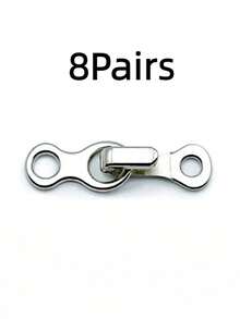 2/4/6/8 Pairs Alloy Invisible Hook And Eye Fasteners, Collar Hooks, Pant Hooks, Leather And Fur Coat Hooks, Anti-Exposure Clasps - Multicolor - View 18
