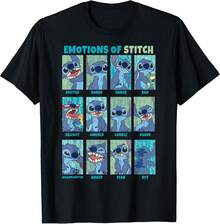 LILOS & STITCHS Emotions Of Stitch Box Up Panels T-Shirt Summer Tops,Summer Holiday Outfits,Girls Clothes,Boys Clothes,Gym T Shirt,Tops For Women,Men Clothes,Clothes For Girls,Funny T Shirts,Graphic Tee,Girls Holiday,Summer Clothes - Black - View 8