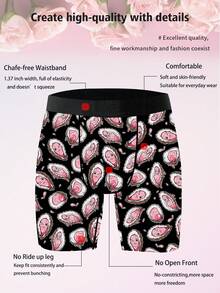1 chiếc quần boxer nam kiểu dáng độc đáo, in hình hoạt hình Mỹ, phong cách thường ngày, chất liệu vải dệt kim, dáng rộng thoải mái, thoáng khí và thấm hút mồ hôi, mềm mại và thân thiện với da, quần lót boxer thể thao thường ngày. - Nhiều màu - Xem 4