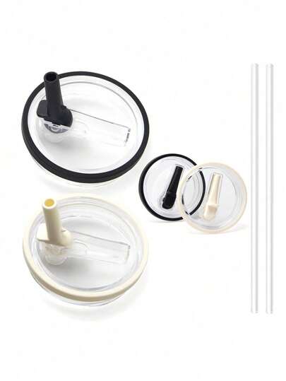 适用于 杯配件的 40 盎司保温杯翻盖吸管盖替换件，防漏，可重复使用，适用于 40 盎司杯子配件