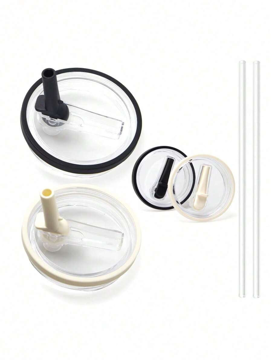 适用于 杯配件的 40 盎司保温杯翻盖吸管盖替换件，防漏，可重复使用，适用于 40 盎司杯子配件 - 彩色 - 查看 1