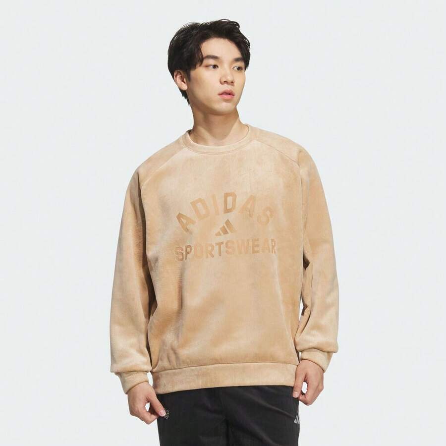Adidas Áo nỉ nam GFX KNIT SWT KR0220 - Màu be - Xem 1