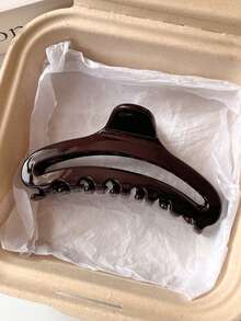 2个/1个 女士 4.57英寸/11.6厘米 棕白轻便塑料发夹，适合日常佩戴、休闲、派对、通勤、海滩、度假、扎马尾辫、盘发、洗脸、化妆、服装配饰 夏季发饰 沙滩抓夹 度假发夹 - 彩色 - 查看 6