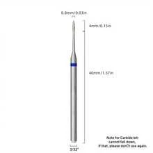3/32英寸俄罗斯金刚石指甲钻头 - 专业指甲角质层和底部清洁研磨钻头,电动美甲工具,用于去除老茧 - 彩色 - 查看 7