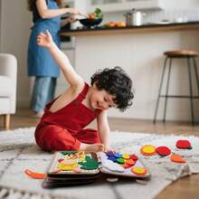 Montessori Busy Giraffe Book - Interactive 3D Shapes And Animals Toy Set! Sensory Development Toys For Toddlers, Perfect Travel Companion And Educational Gift For Children Aged 1-5 - Multicolor - View 6