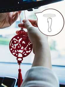 1-50个透明自粘天花板挂钩，无需钻孔，带旗杆夹的天花板安装挂钩，适用于卧室、浴室、客厅、汽车等场所。 - 白色 - 查看 4