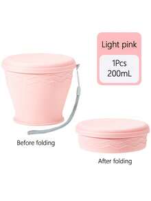 1pc 200ml Collapsible Silicone Travel Cup, Leak-Proof Portable Reusable Water Bottle Suitable For Outdoor Camping, Hiking And Travel - A - View 9