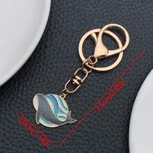 1pc Unisex Cute Summer Ocean Cloud Whale Pendant, Unique Creative Backpack Charm Keychain - Multicolor - View 4