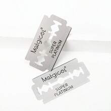 Razor Blades For Barbers, Double Edge Razor Blades, Men's Razor Blades For Shaving, Stainless Steel Professional Barber Tool - Black - View 3