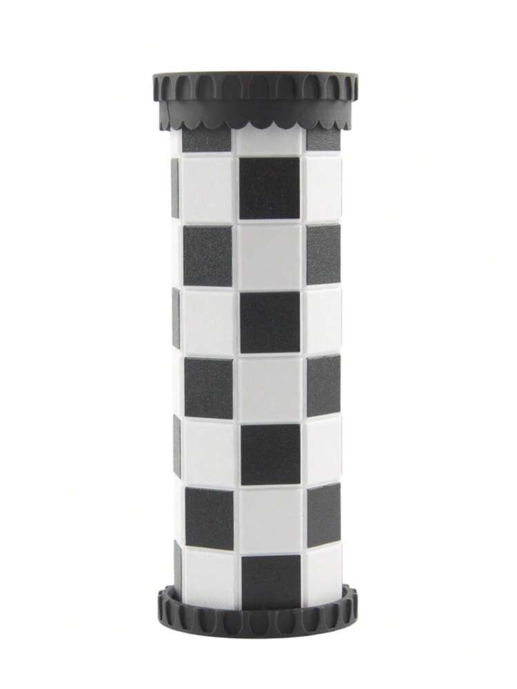 1 Set Juego de Ajedrez y Damas 2 en 1 en Negro y Blanco, Innovador Tubo Enrollable para Almacenamiento con Piezas Geométricas Minimalistas | Juegos de Mesa Estratégicos para Pensamiento Lógico | Juego Interactivo Ahorra Espacio para Reuniones Familiares y Fiestas | Fácil de Llevar Juego de Viaje para Campamento al Aire Libre | Decoración de Escritorio Estética y Regalo Educativo de Entretenimiento - Blanco y Negro - Añade 10