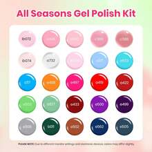 Beetles Spring Gel Polish Set - Fingertip Palette, 32 Colors Valentines Polish Set With Base Top Coat - 25 Màu Sắc Bốn Lần Duyên Dáng - Xem 2