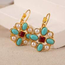 Elegante Retro Blumen Ohrringe, Damen Ohrringe, Boho Stil kreatives Schmuckgeschenk - Gold - Übersicht 3
