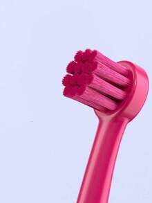 1pc Small Round Head Toothbrush, Small Head Suitable For Hard-To-Reach Areas, Corrective Toothbrush, Soft Bristles For Adults, Individually Packaged, Small Head Toothbrush - Multicolor - View 4