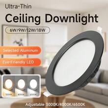 CANMEIJIA 1pc Modern Recessed Ceiling Light, Embedded Ceiling Light Spotlight, 6500K Cool White, Suitable For Bedroom, Kitchen, Living Room - Recessed Downlights - View 2