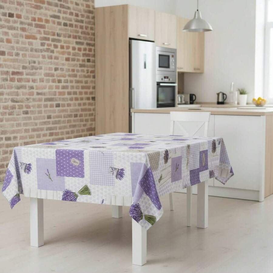 Kiva Stain-Resistant And Waterproof Oilcloth Tablecloth, Sizes From 100x140 To 300x140 Cm And Round 140 Cm - Easy-Clean Oilcloth Tablecloth For Rectangular And Round Tables - Available In 10 Designs - 選項 4 - 查看 1