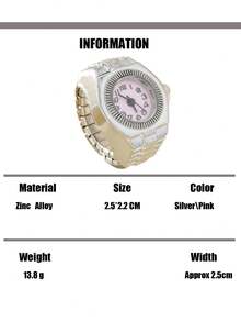 1pc Small Silver Round Fingers Watch Rings Jewelry For Women Multiple Styles And Arbitrary Combinations Of Emotional Rings - Silver Small Round Style - View 18
