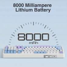 AULA F99 Wireless Mechanical Keyboard, Tri-Mode (BT5.0/USB-C/2.4GHz), Hot-Swappable Custom Keyboard, RGB Backlit, Pre-Lubricated Linear Switches, Customizable Media Knob, Gaming Keyboard For PC, PS, Xbox, Tablet, Etc. - View 12