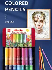 Mobee 新推出 P-3510 120/72/48 色油性彩铅套装，高品质软铅芯水溶性彩铅，适用于艺术插画、阴影设计，精美金属盒包装，方便携带，品质优良。 - 彩色 - 查看 20