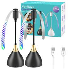 Fly Repellent Fan 2/3pcs - Battery/USB Charging Cable, Efficient Desktop Fly Repellent Fan, Soft Blades, Suitable For Home, Picnic, BBQ Party And Other Occasions, Portable Insect Repellent, Quiet Operation (Note: Battery Not Included) - White - View 11