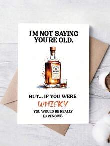 1 Thiệp Sinh Nhật Vui Nhộn Dành Cho Bố, Chồng, Con Trai, Bạn Trai - Thiệp Sinh Nhật Độc Đáo Dành Cho Nam Giới, Cá Nhân Hóa, Tiếng Anh, Chúc Mừng Sinh Nhật Lần Thứ 10, 20, 30, 40, 50, 60, 70, 80 - A - Xem 7