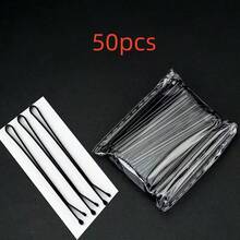 200/100/50/20pcs Women Simple Black Solid Color Hair Clips, Suitable For Ladies Hair Accessories, Black Text Hair Clips, Hair Clips, Small Black Clips, Headwear, Hair Pins, Trimming Clips, Wavy, Hair Styling Clips, Women Hair Clips,Summer,Holiday,Travel - Black - View 9