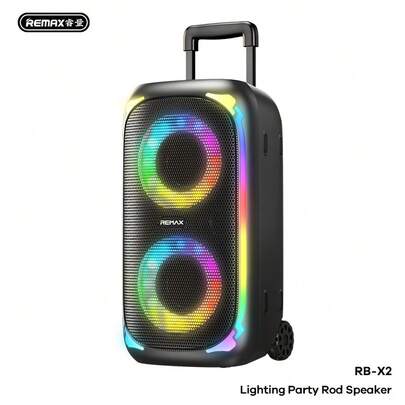  REMAX RB-X2 Wireless Speaker Delivers Powerful Sound With A Built-In Microphone For Hands-Free Calls, Perfect For Music, Meetings, Outdoor Gatherings, And Everyday Entertainment.