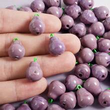 1pc/4pcs Cute & Fashionable Glass Vegetable & Fruit 3D Pendant Charms, Strawberry, Pineapple, Grape, Suitable For Necklace, Earrings, DIY Jewelry Making - Picture - View 47