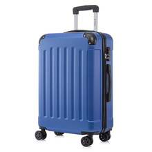 YONSLY Hard Shell Suitcase 16/20/24/28 Inches With 4 360° Wheels Sturdy Double Zipper Combination Lock Mesh Pocket Soft Rubber Handle Travel Suitcase - 寶藍色 - 查看 10