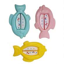1pc Minimalist Fish-Shaped Thermometer, Cartoon Water Temperature Meter, Indoor Thermometer, ABS Material, Suitable As Christmas, Halloween, Bathroom Decor And Bathroom Accessory Gift (Random Style) - Multicolor - View 12