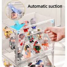 1pc Multi-Functional Transparent Acrylic Storage Box - Dust-Proof Display Case Suitable For Models, Tools And Books | Transparent Storage Container, Product Display Rack, Bag Storage, Toy Storage, Shoe Storage, Cosmetic Storage (Removable Divider) - Multicolor - View 7