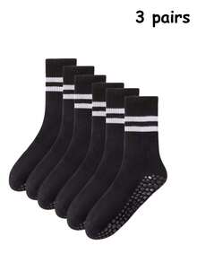 Conjunto de 6 pares de meias antiderrapantes para pilates femininas, meias aderentes para pilates, meias de ioga e balé com ótima aderência, nas cores preto, branco e rosa, adequadas para todas as estações, presente perfeito para familiares e amigos (Natal, Ano Novo) (6/3/1 pares) - Multicolorido - Ver 7