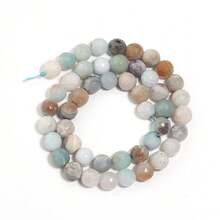 1 chuỗi hạt đá tự nhiên Amazonite, hạt đá tròn, hạt đá khối lập phương, hạt đá rời thời trang dùng để làm trang sức DIY, vòng tay, vòng cổ, bông tai. - alexandrite - Xem 12