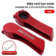 Puños de manillar de aleación de aluminio para bicicleta de montaña MOTSUV, mangas de manillar de cuerno de vaca con bloqueo de colores, accesorios de ciclismo - Multicolor - Ver 13