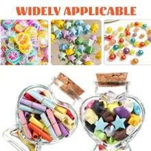 5个迷你心形玻璃瓶，配软木塞，透明许愿瓶，创意星形瓶，漂流瓶，DIY彩虹瓶，适合家居、婚礼、派对装饰 - 彩色 - 查看 3