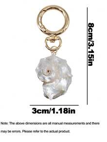 Asymmetric Natural Seashell Keychain, Exquisite Ocean Style Shell Bag Charm, Bag Accessory, Beach, Summer, Fashionable Exaggerated Women's Natural Jewelry Accessory, Bag Decoration, Car Hanging Decor, Handmade Creative DIY Necklace Earring Wind Chime Pendant Accessory, Unisex - Multicolor - View 9