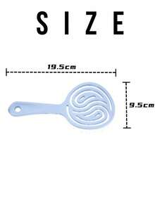 1pc Grid Hollow Hair Comb, Massage Comb, Anti-Static Large Curved Comb, Bone Comb, Curling Tube, Suitable For Natural Curly Hair, Creates Voluminous High Crown - Multicolor - View 4