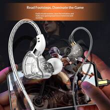 有线耳机、Type-C耳机、免提通话和音乐、立体声低音入耳式耳机、音频电子产品 - 黑色 - 查看 3