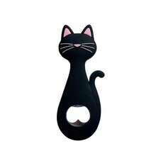 Ouvre-bouteille aimant de réfrigérateur en forme de chat rose, cadeau de mariage décoration de la maison ; Aimant de réfrigérateur en forme de chat noir, autocollant magnétique créatif - Multicolore - Voir 7