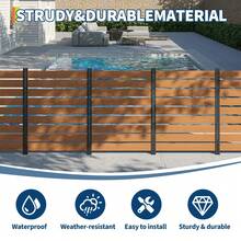 Hodeffior Set Of 2 Wooden Privacy Fences, 98x125cm, Outdoor Privacy Screens With Easy, Trenchless Installation, Privacy Screen For Garden, Patio, Bins, Pool Equipment & Air Conditioners - 自然的 - 查看 7